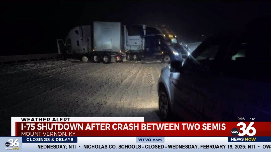 I 75 Shutdown After A Crash Involving Two Semis