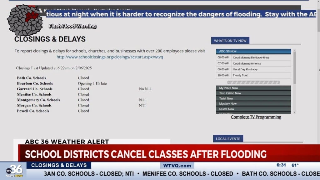 School Closings Due To Flooding