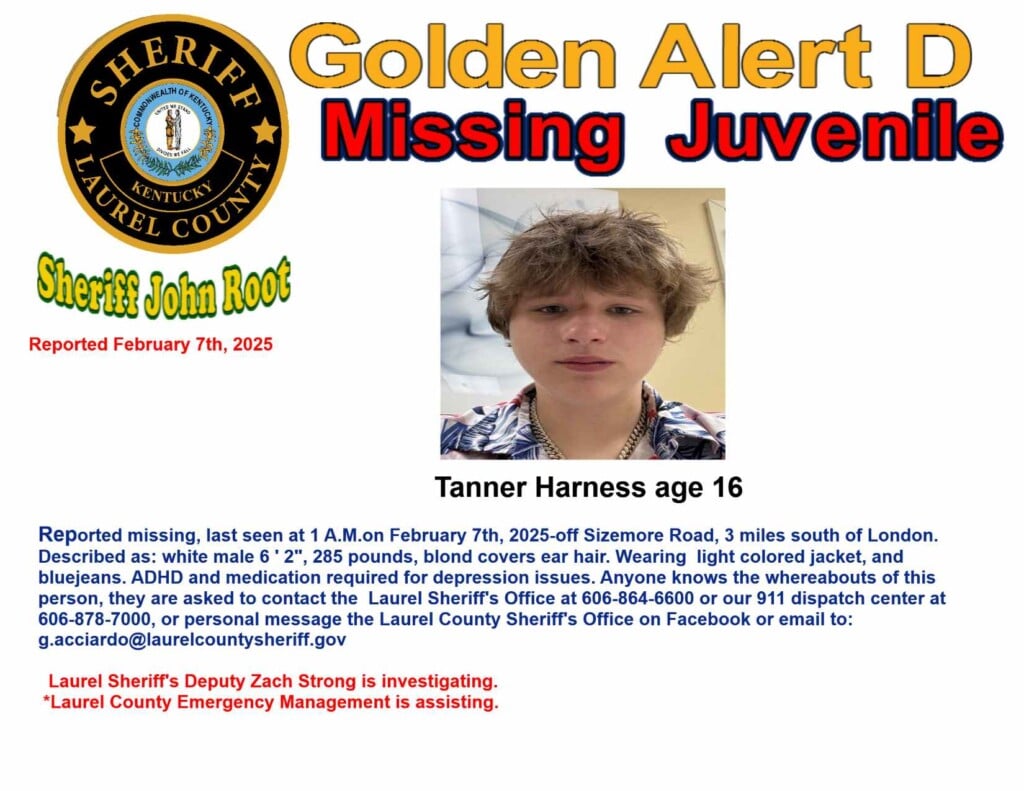 Tanner Harness Via Laurel County Sheriffs Office