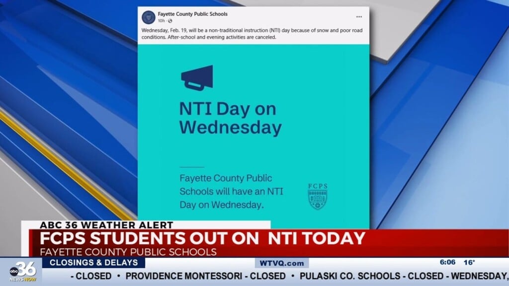 F.c.p.s. Students On N.t.i., Other Closings And Delays