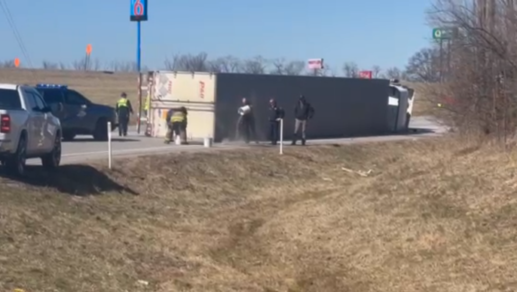 Overturned Semi