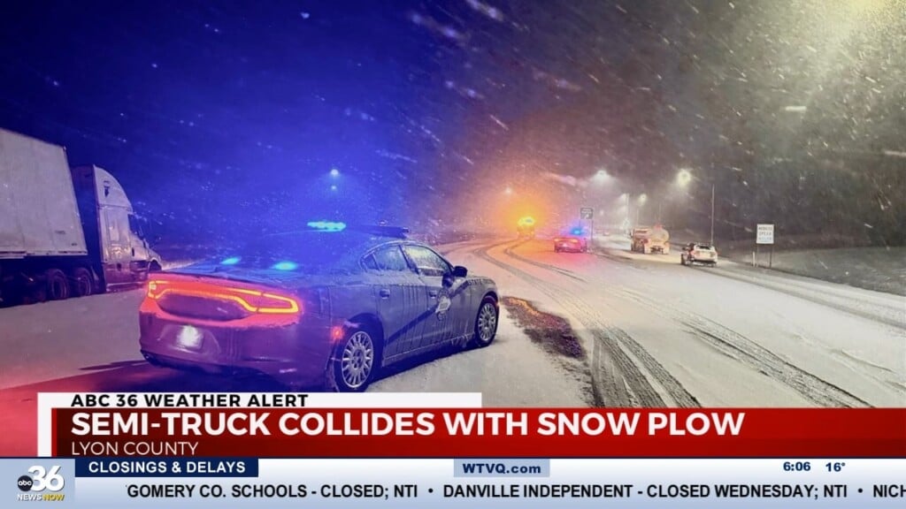 Semi Collides With Snow Plow In Lyon County