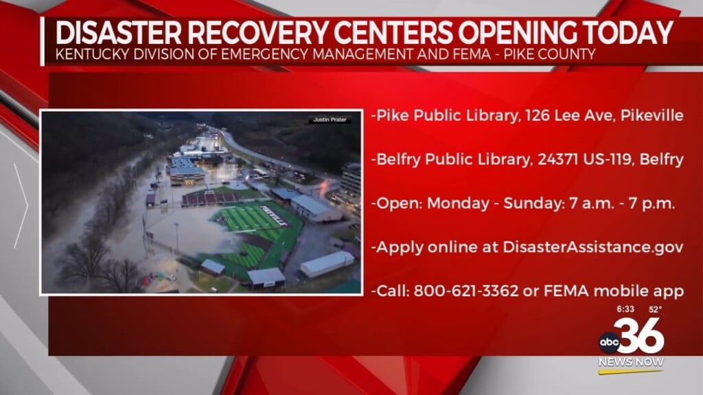 Disaster Recovery Centers Open For Flood Victims