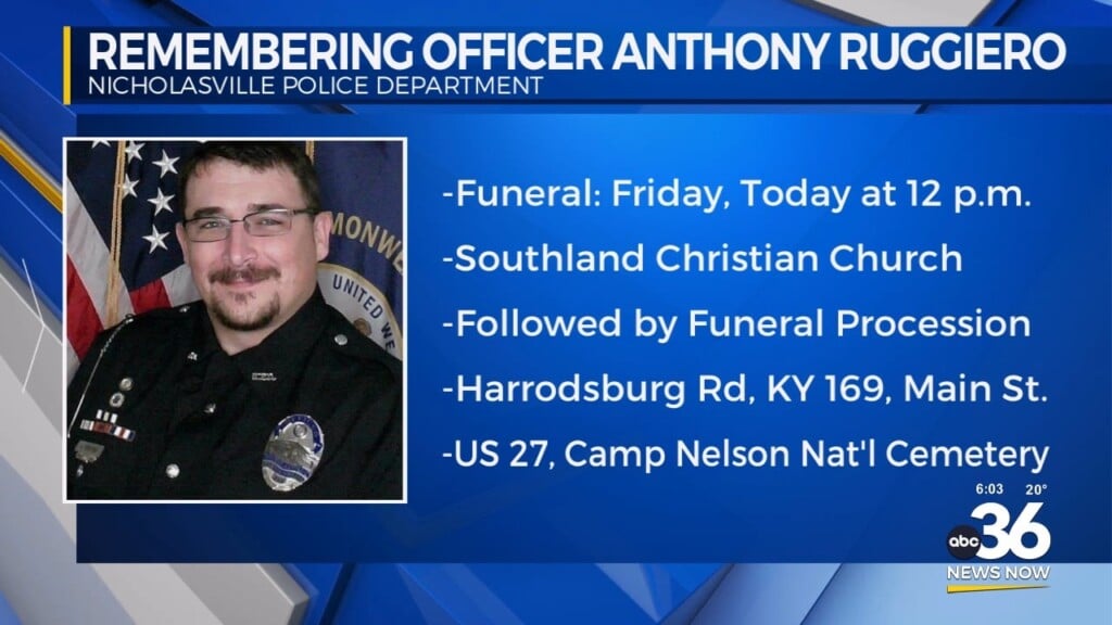 Funeral For Nicholasville Police Officer Anthony Ruggiero