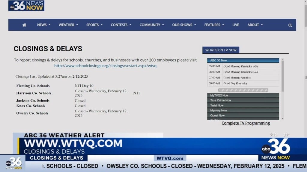 Some Area Schools Cancel Classes Due To Winter Weather