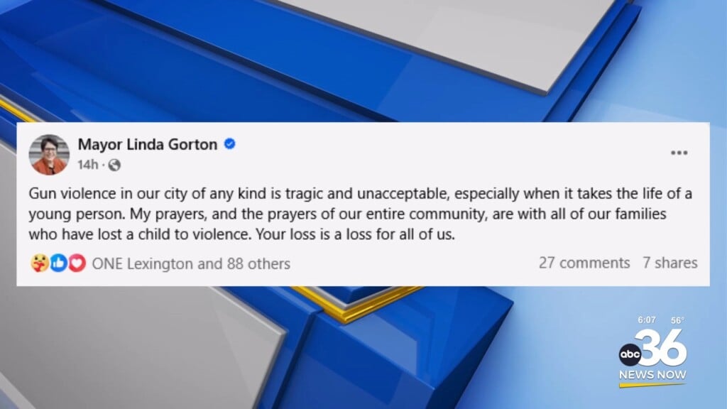 Mayor Gorton's Statement On Shooting Death Of Lexington Teen