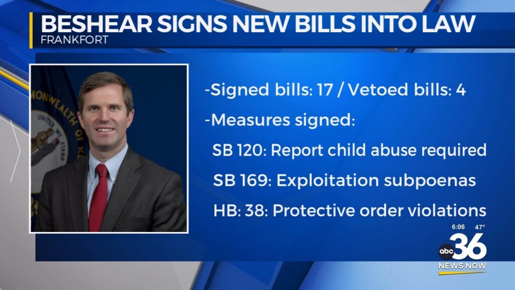 Gov. Beshear Signs New Bills Into Law
