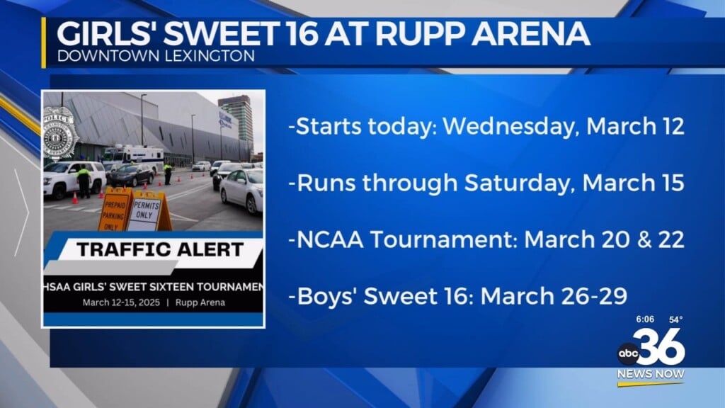 Traffic Alert For Girl's Sweet Sixteen At Rupp Arena