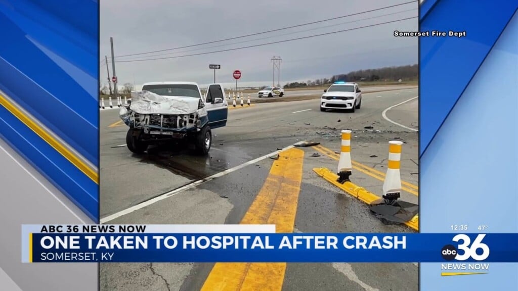 One Person Taken To Hospital After A Crash In Somerset
