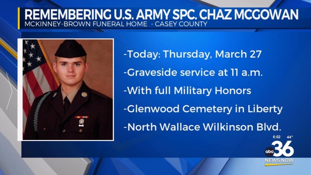 Remembering U.s. Army Spc Chaz Mcgowan