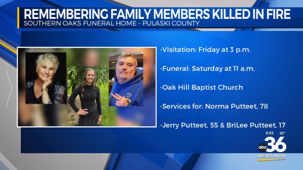 Funeral Services For Family Members Killed In House Fire
