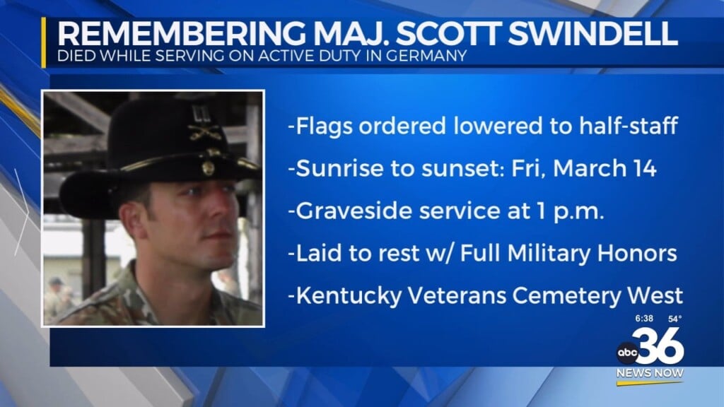 Flags Ordered To Half Staff For Fallen Army Major Scott Swindell