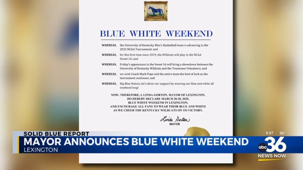 Mayor Gorton Announces 'blue White Weekend'