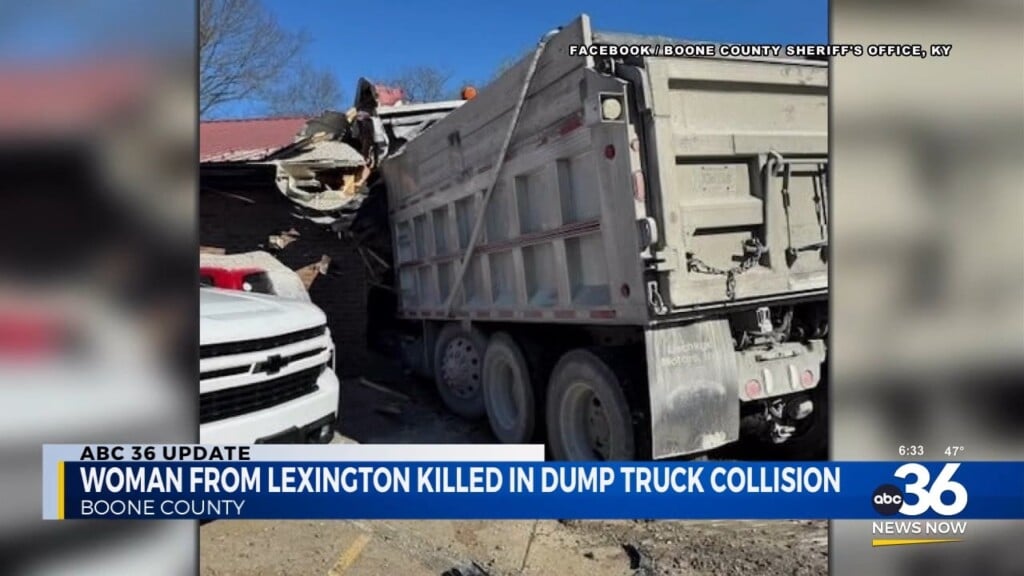 Woman From Lexington Killed In Dump Truck Collision