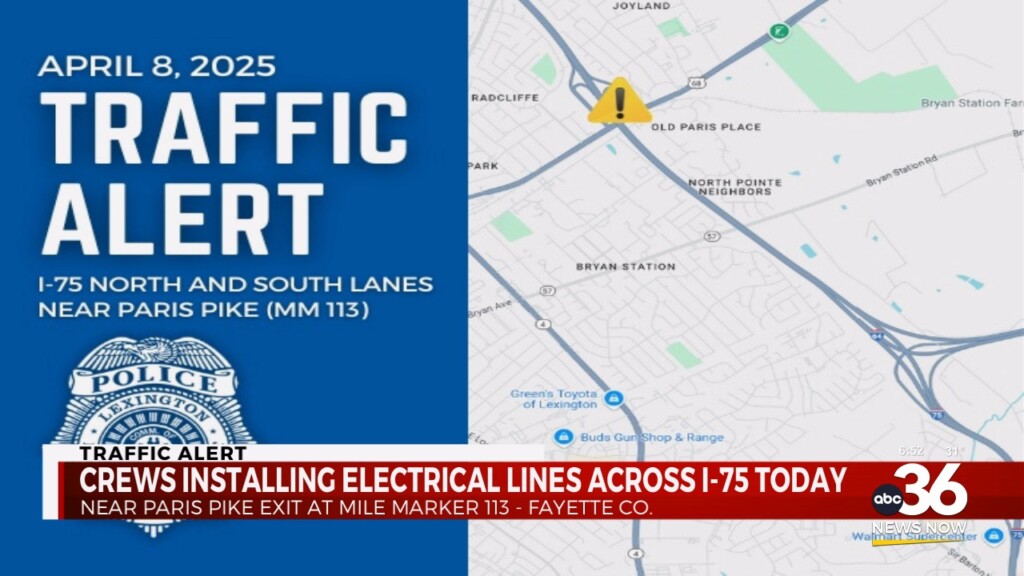A Traffic Alert For Drivers On I 75 In Lexington