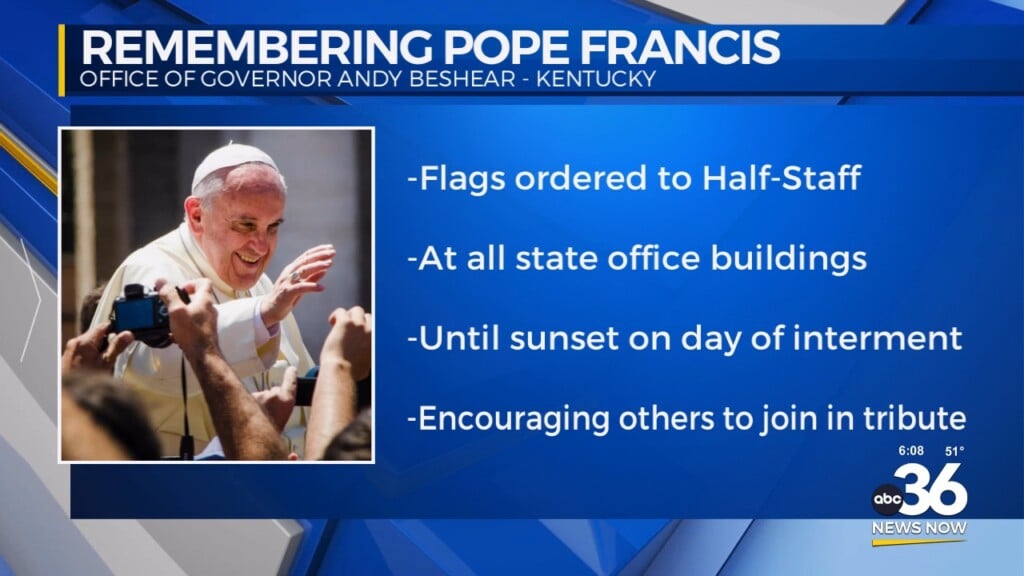 Flags At Half Staff In Honor Of Pope Francis