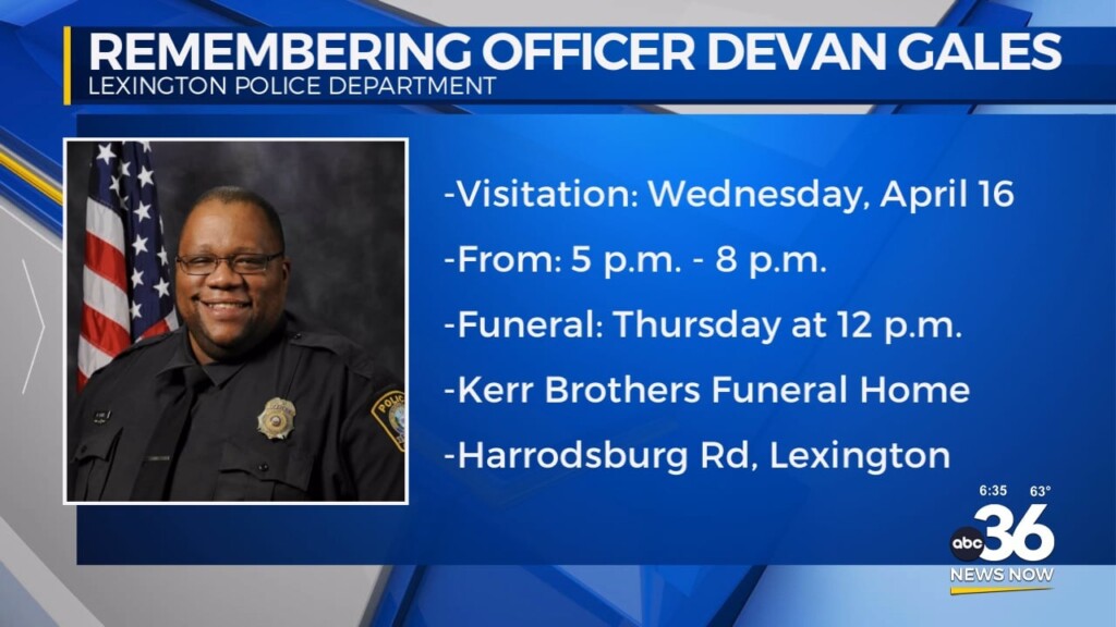 Funeral Arrangements For Officer Devan Gales