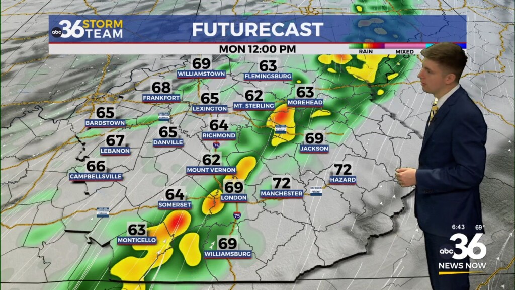 Round Of Showers And A Few Storms To Start The Workweek