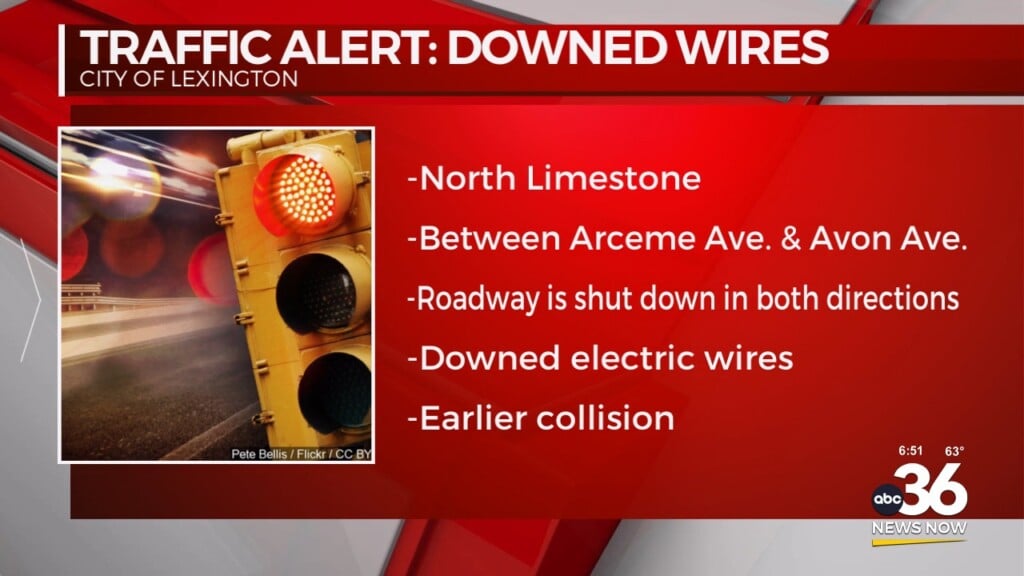 Downed Electrical Wires Shut Down Section Of North Limestone