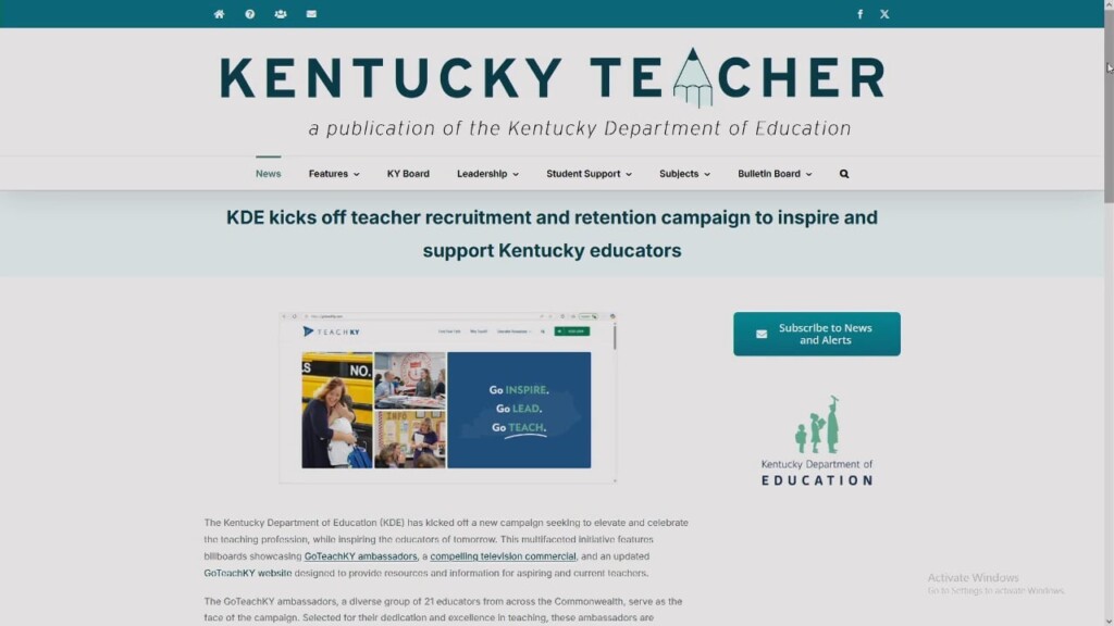 Kentucky Department Of Education Teacher Recruitment Initiative Starts