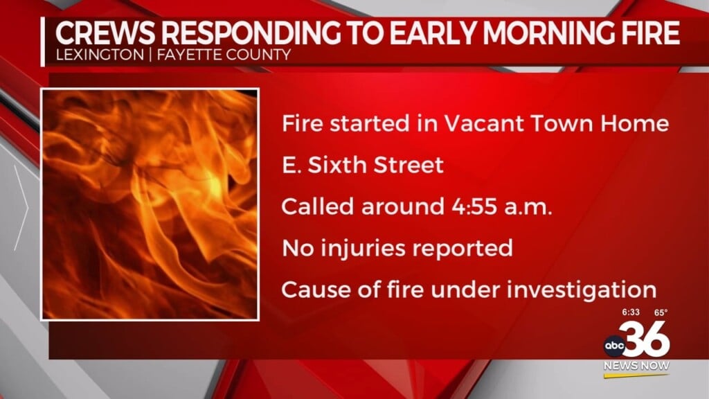 Crews Respond To East Sixth Street Town Home Fire