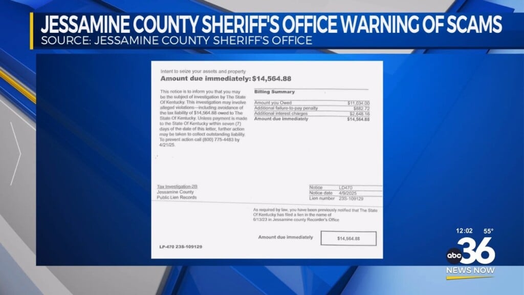 Jessamine County Sheriff's Office Scam Alert