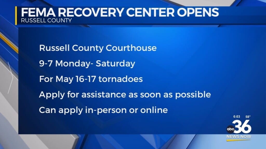 Fema Recovery Center Opens In Russell County
