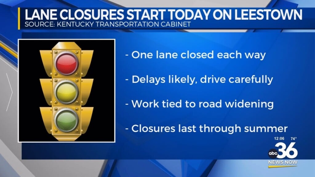 Lane Closures Start Today On Leestown