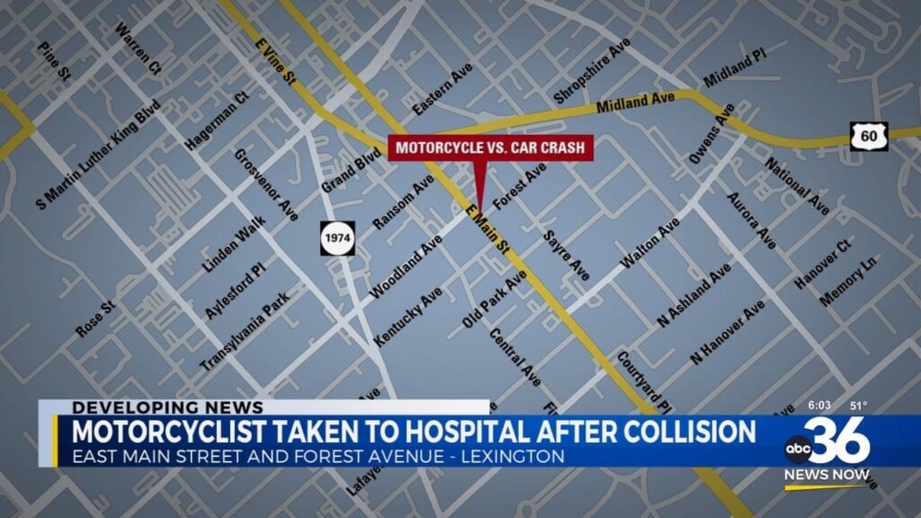Motorcyclist Hospitalized After Collision