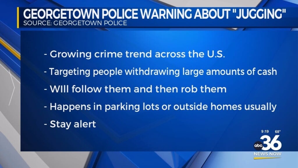 Georgetown Police Warn About "jugging"