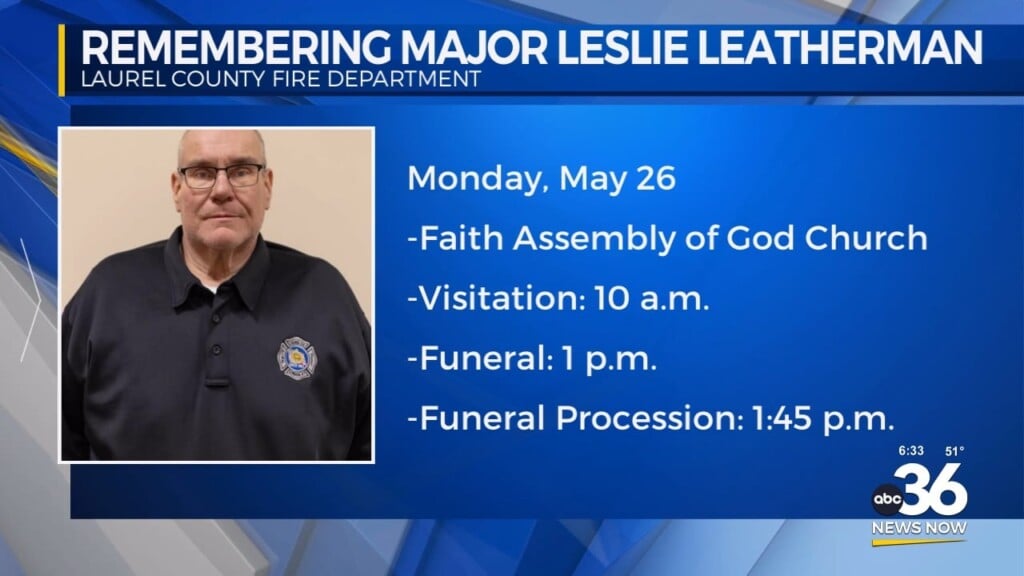 Visitation, Funeral Arrangements For Firefighter Les Leatherman