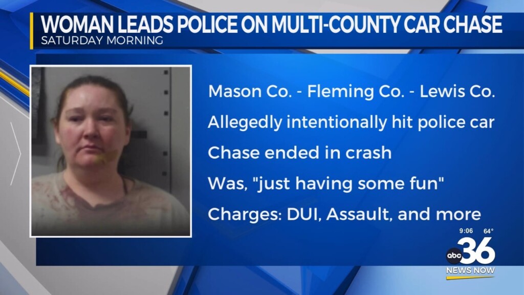 Woman Leads Police On Multi County Car Chase