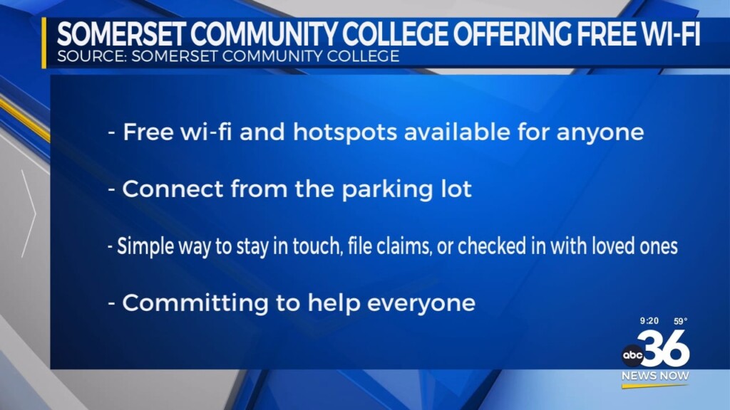 Somerset Community College Offers Free Wi Fi