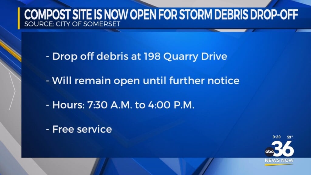 Somerset Compost Site Open For Storm Debris Drop Off