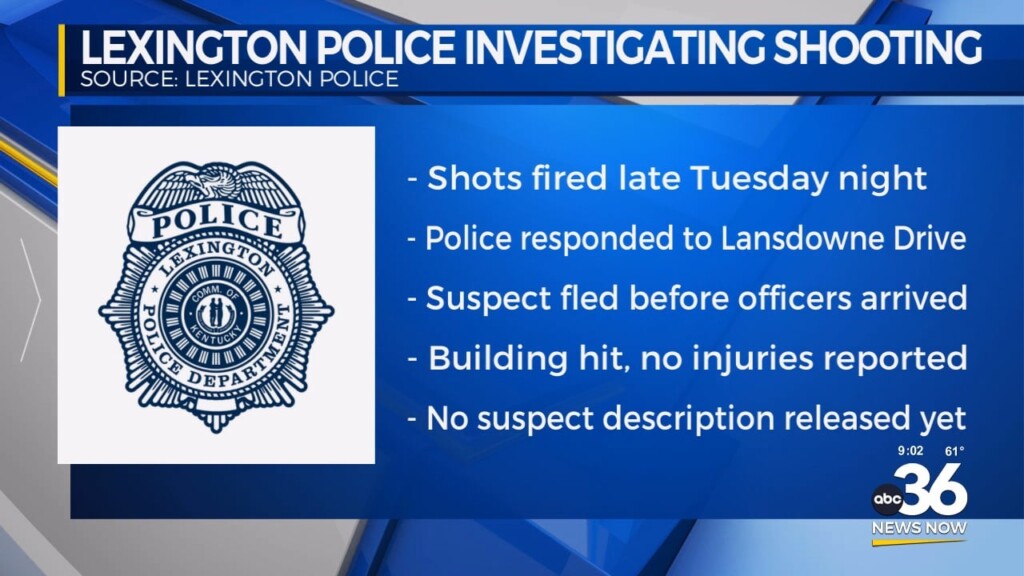 Lexington Police Investigating Lansdowne Drive Shooting