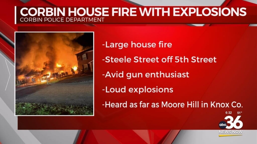 Early Morning House Fire In Corbin