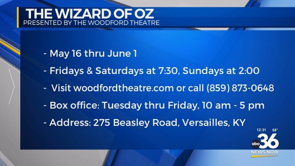 The Wizard Of Oz Presented By The Woodford Theatre