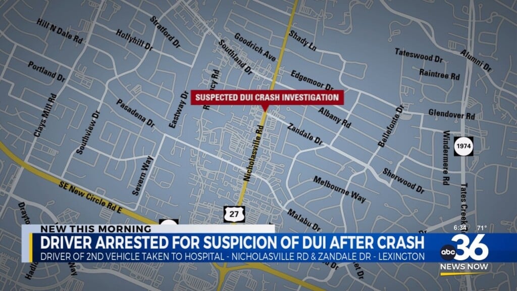 Nicholasville Road Crash Driver Arrested On Suspected D.u.i.