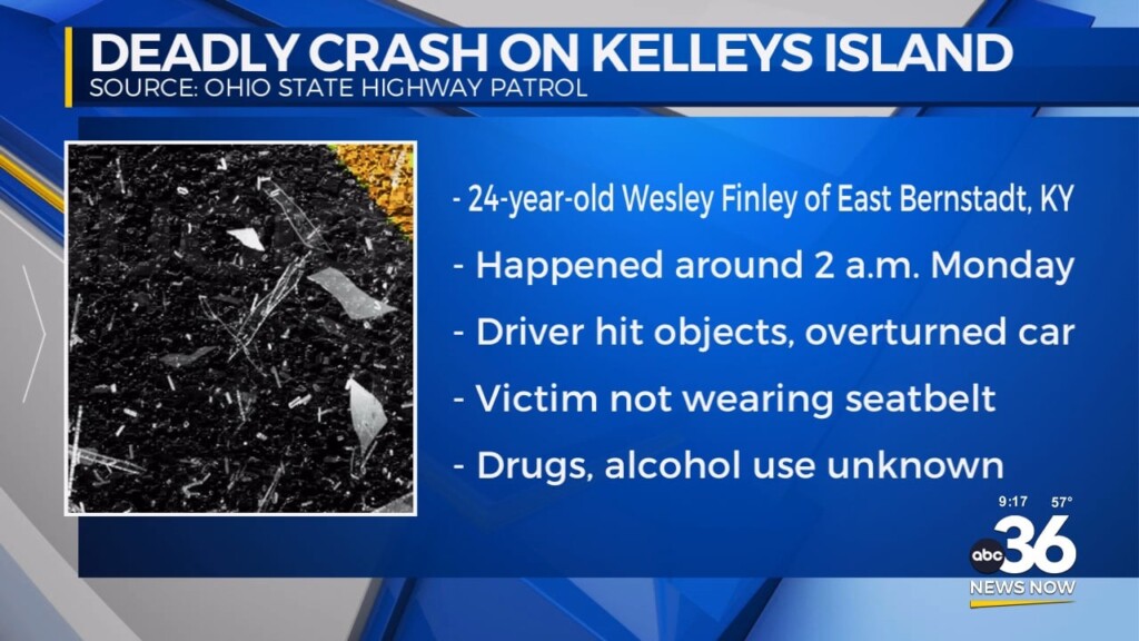 East Bernstadt Man Dies In Crash In Kelley's Island Ohio