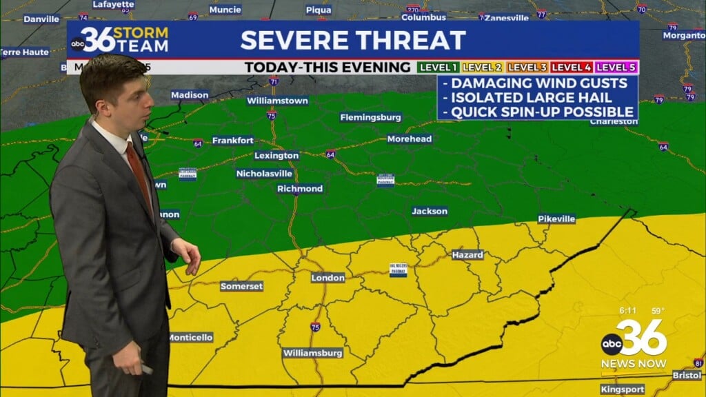 Strong To Severe Storm Risk Across Southern Kentucky On Thursday