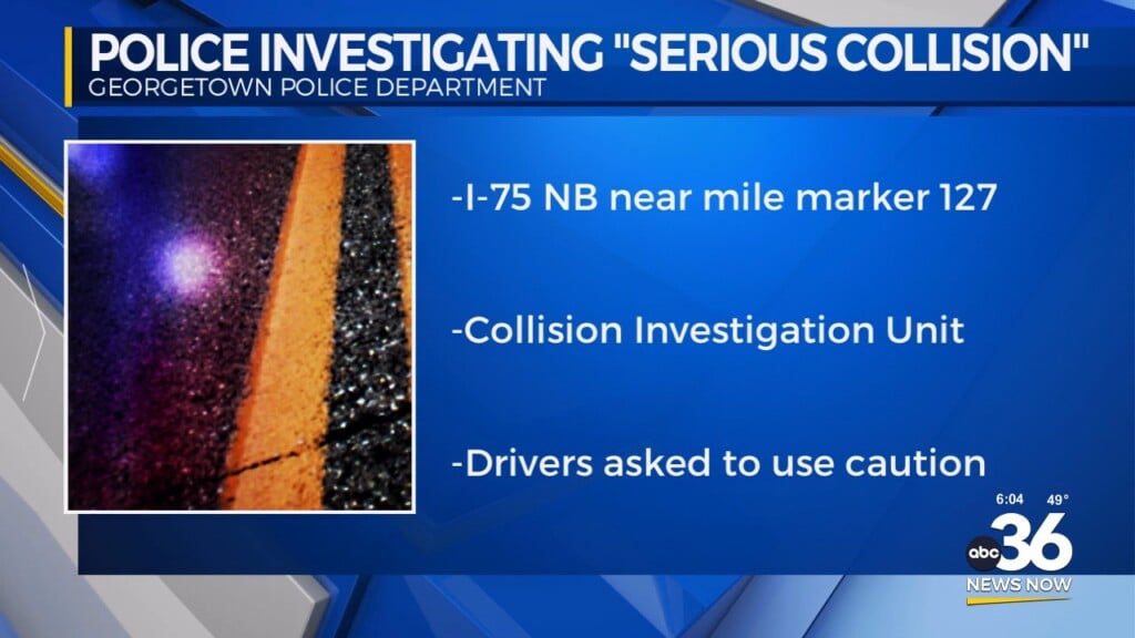 Georgetown Police Investigating "serious Collision"