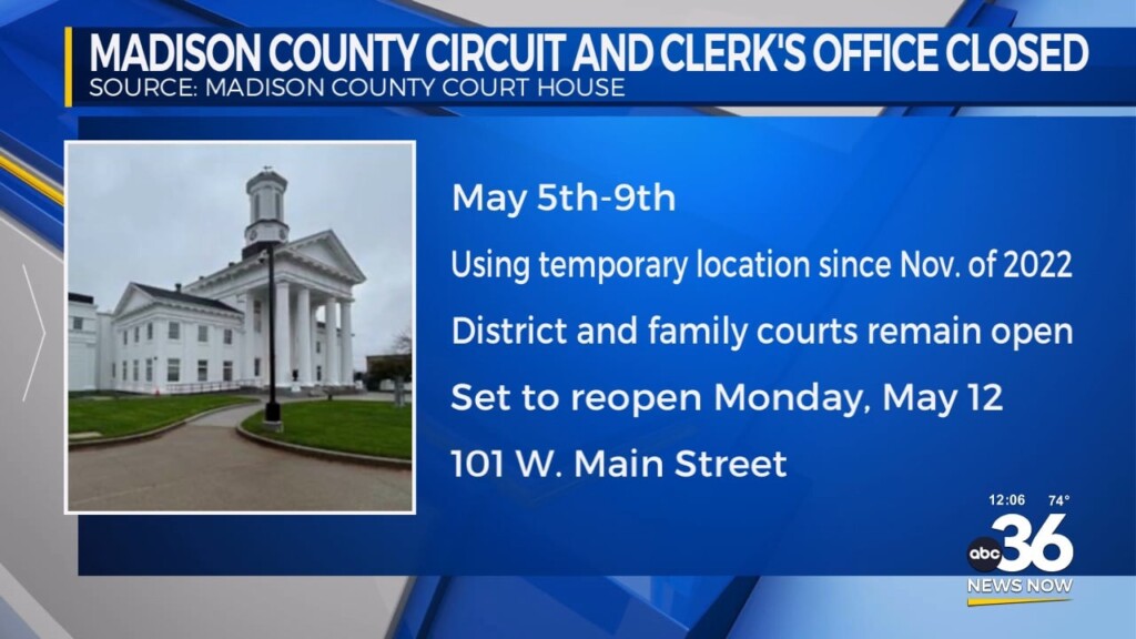 Madison County Circuit And Clerk's Office Closed