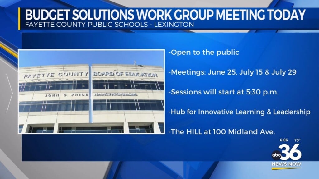 F.c.p.s. Budget Solutions Work Group Meeting Sessions Start