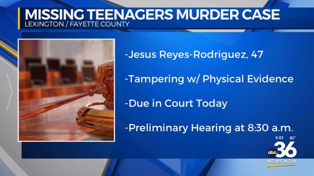 Man Charged In Disappearance Of Two Lexington Teens Is Due In Court