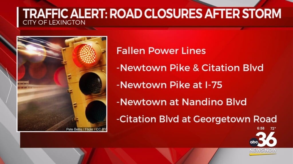 Lexington Storm Causes Road Closures, Power Outages