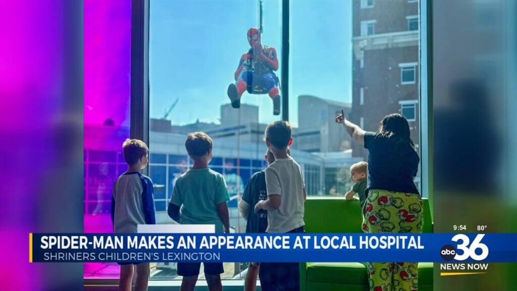 Spider Man Makes An Appearance At Local Hospital