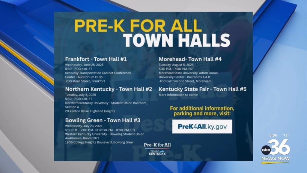 Governor Beshear's Pre K For All Town Halls Begin