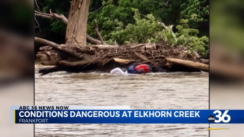 High Water At Elkhorn Creek Creating Dangerous Conditions For Recreation Goers
