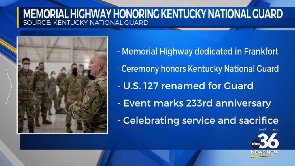 Memorial Highway Honoring Kentucky National Guard