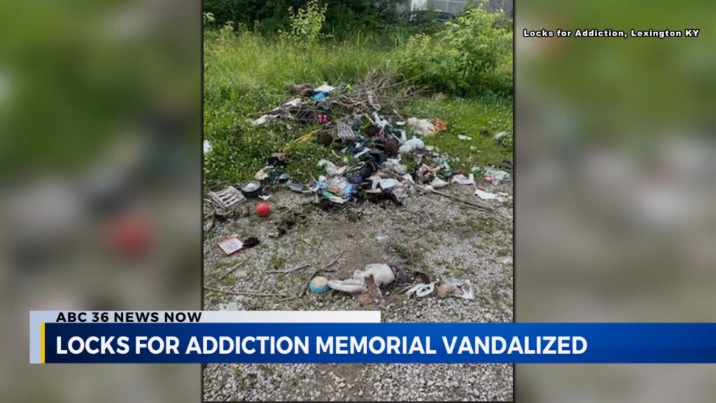 Locks For Addiction Memorial Fence Vandalized